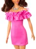 Barbie Fashionistas-Puppe mit pinkfarbenem Kleid mit Produktbild-Vorschau 3