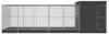 vidaXL Voliere mit Erweiterung Silbern 704x303x216 cm Stahl Produktbild-Vorschau 3