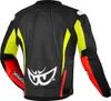 Berik Wild Chase motorjas, leer, zwart/wit/rood/geel, maat Productafbeelding-voorbeeld 2