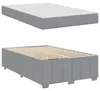vidaXL Bettrahmen mit Matratze Hellgrau 120 x 200 cm Stoff Produktbild-Vorschau 2