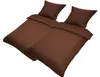 4 tlg Uni Bettwäsche 135x200 Braun Einfarbig Renforce Produktbild-Vorschau 3