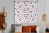 MuchoWow® Wandteppich Wandbehang Kirschen - Weiß - Muster Produktbild-Vorschau 4
