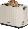 A beige toaster with bread inside, shown from a front-side angle. Anteprima dell’immagine prodotto