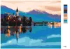 Zuty - Malen nach Zahlen - SEEN VON BLED IN SLOWENIEN, Produktbild-Vorschau 3