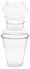 100x Trinkbecher 300ml+Domdeckel+Einsatzbecher stapelbar Produktbild-Vorschau 1
