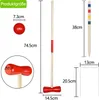JOIEYOU Jeu de croquet Set de croquet en bois pour 4 Voir les images du produit 2