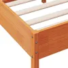 Design Massivholzbett mit Kopfteil Wachsbraun 75x190 cm Produktbild-Vorschau 7