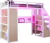Letto a castello in metallo Merax 90x200 cm con armadio, Anteprima dell’immagine prodotto 3