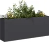 vidaXL Bac à plantes noir 200x40x80 cm Acier laminé à froid Voir les images du produit 2