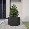 vidaXL Pflanzkübel Schwarz Sechseckig 69x60x45 Stahl Produktbild-Vorschau 2