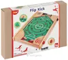 The image shows the retail packaging of a wooden table football game. Produktbild-Vorschau