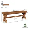 Schuhbank aus Massivholz, 140 cm lange Landhaus-Sitzbänke, Produktbild-Vorschau 9