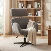 Sedia da scrivania HOMCOM con rivestimento effetto velluto Anteprima dell’immagine prodotto 2
