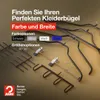 MAWA Trockenbügel, 20er-Set, rutschfest, 36 cm, Weiß, für Produktbild-Vorschau 6