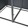 Close-up view of the metal frame and support structure of a trash can enclosure. Produktbild-Vorschau