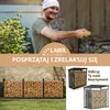Stojak na drewno opałowe 335x25x115 cm na zewnątrz metalowy Podgląd zdjęcia produktu 7