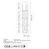 A technical drawing of a floor lamp with dimensions and specifications. Anteprima dell’immagine prodotto