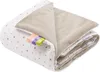 Little Stars Musselin & Ecru Velvet Neugeborene Decke Produktbild-Vorschau 2