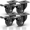 GBL Roulettes de meuble lourdes avec 4 freins + vis - 50mm Voir les images du produit 1