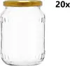 A clear glass jar with a gold lid is shown against a white background. Náhled obrázku produktu