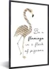 MuchoWow® MuchoWow® Gerahmtes Poster Flamingo - Federn - Produktbild-Vorschau 1
