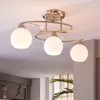 Lindby Deckenlampe Svean, 3fl, nickel/weiß, Glas, Länge Produktbild-Vorschau 10