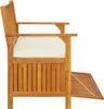 vidaXL Banc de rangement de jardin en bois d'acacia massif Voir les images du produit 5