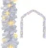 vidaXL Weihnachtsgirlande mit LED-Lichtern 10 m Weiß Produktbild-Vorschau 6