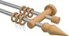Interdeco Gardinenstange / Vorhangstange Silbergrau / Buche Produktbild-Vorschau 1