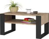 A coffee table with a plant, a cup, and a slice of cake on it. Podgląd zdjęcia produktu