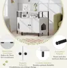 COSTWAY Katzenschrank Katzentoilette für Ecke, Katzenhaus Produktbild-Vorschau 7