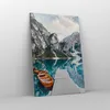Bild auf Leinwand - Leinwandbild - Einteilig - Boote Berge Produktbild-Vorschau 4
