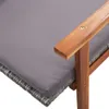 vidaXL Sonnenliege mit Auflage Poly Rattan Akazie Produktbild-Vorschau 9