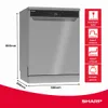 Sharp QW-WNA4YF42AI-DE Geschirrspüler 60 cm 14 Maßgedecke Produktbild-Vorschau 2