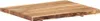 A close-up, diagonal view of a wooden table top with a live edge on a white background. Anteprima dell’immagine prodotto