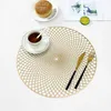 Platzdeckchen 4er Set, Gold Tischuntersetzer Rund Platzset Produktbild-Vorschau 3