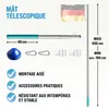 MONZANA® Mât de drapeau télescopique aluminium 6,3m douille Voir les images du produit 5