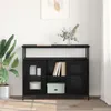vidaXL Kredens o wyglądzie czarnego dębu 100 x 35 x 80 cm Podgląd zdjęcia produktu 4
