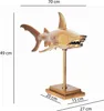 Deko Hai FineBuy 70 cm Aluminium Wohndeko Design Dekoration Produktbild-Vorschau 3