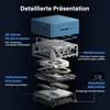 An exploded view diagram of a mini PC, showing its internal components and features. Produktbild-Vorschau
