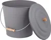 relaxdays Grauer Ascheeimer mit Deckel 12l Produktbild-Vorschau 1