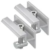 2x Endklemme Silber Montageset Befestigung Solarmodule 30mm Produktbild-Vorschau 1