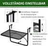 Balkonhängetisch Gartentisch höhenverstellbar viereckig Produktbild-Vorschau 4