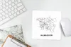 MuchoWow® Mauspad Mousepad Karte - Hannover - Schwarz-Weiß Produktbild-Vorschau 6