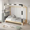 ML-Design detská posteľ futbalová bránka 80x160 cm drevená Náhľad obrázku produktu 7