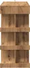 A front view of a wooden bar table with shelves. Náhled obrázku produktu