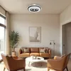 Plafón s ventilátorom okrúhly Ø60cm čierny / biely LED 48W Náhľad obrázku produktu 2