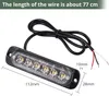 4X 6 LED Front, Blinklicht Stroboskop Warnlicht Warnleuchte Produktbild-Vorschau 2