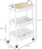 HOMCOM Küchenwagen Küchenregal Servierwagen Produktbild-Vorschau 3