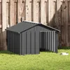 vidaXL Niche pour chien Anthracite 116,5x103x81,5 cm Acier Voir les images du produit 1
